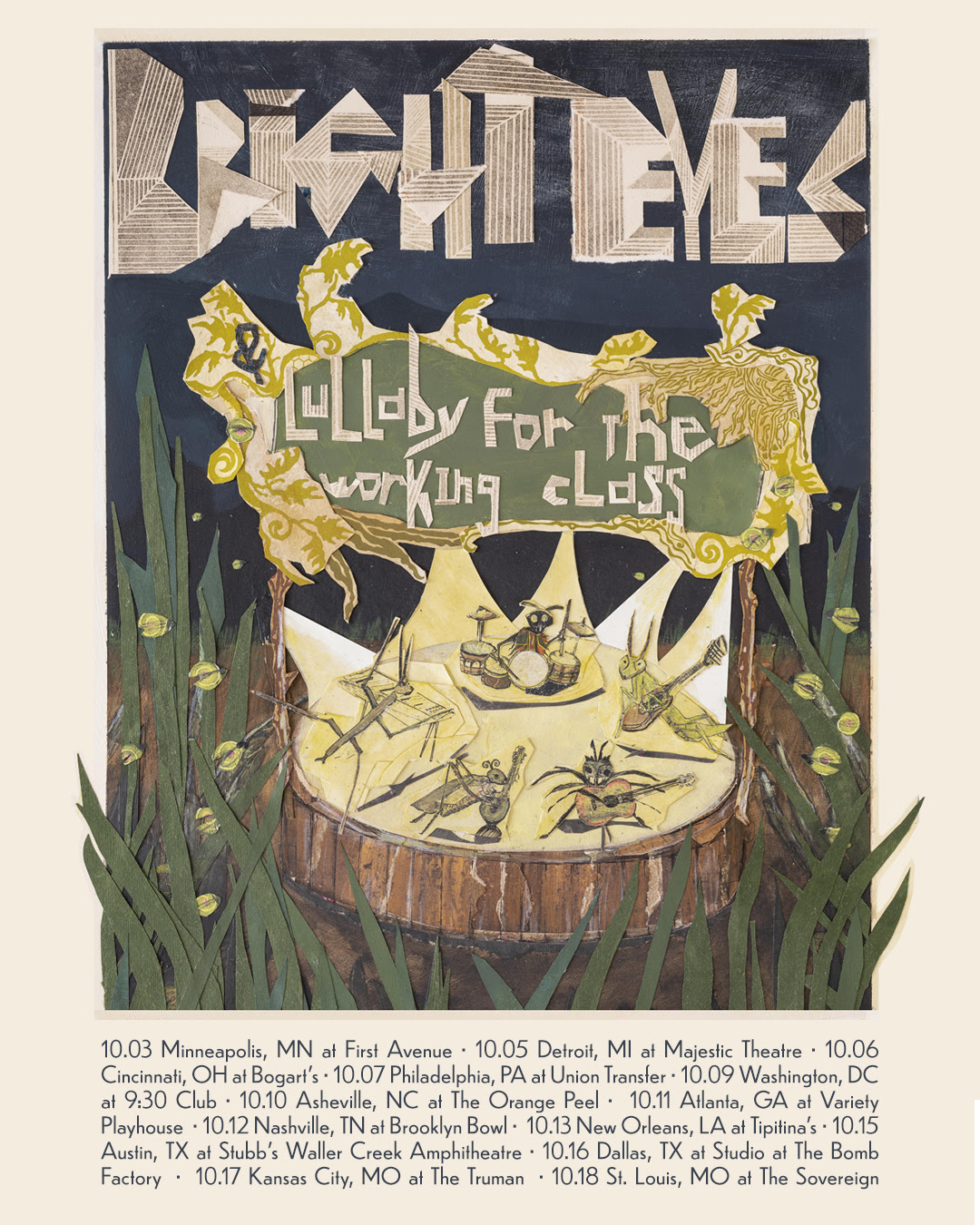 Bright Eyes 2026 & 2027 concert poster